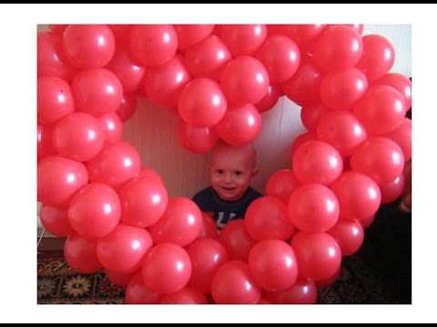 Простое сердце из шаров