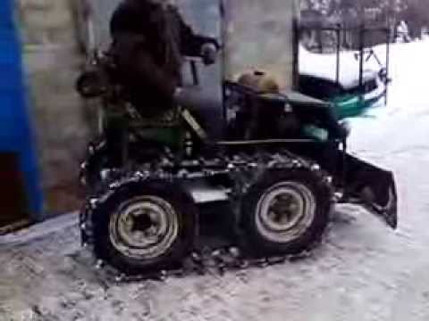 Как сделать самодельный гусеничный трактор видео