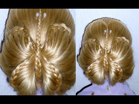 Плетение кос бабочками Плетение кос бабочками
