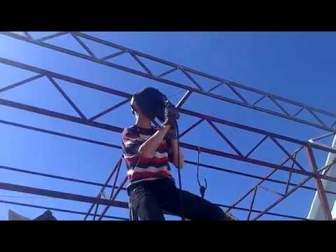 Сварка навеса своими руками видео