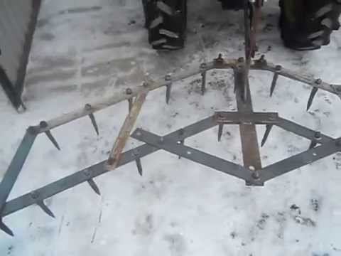 Борона к мотоблоку чертежи