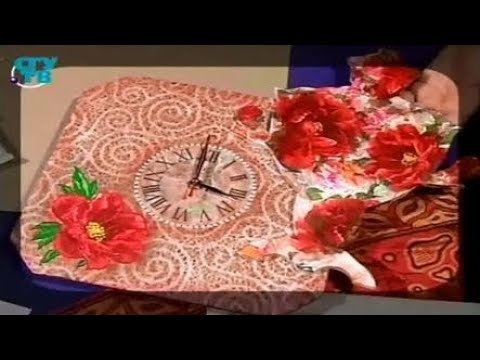 Декупаж из салфеток мастер класс видео ютуб