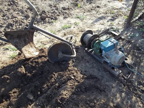 Плуги для лебёдки своими руками видео