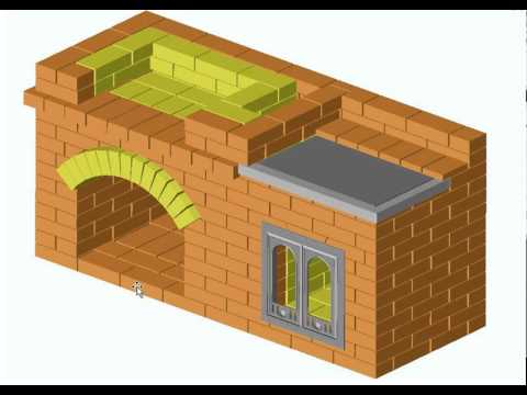 Мангал с кухонной плитой из кирпича Мангал с кухонной плитой из кирпича