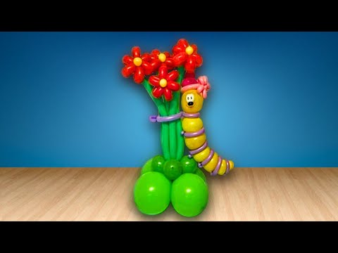 Гусеница из воздушных шаров