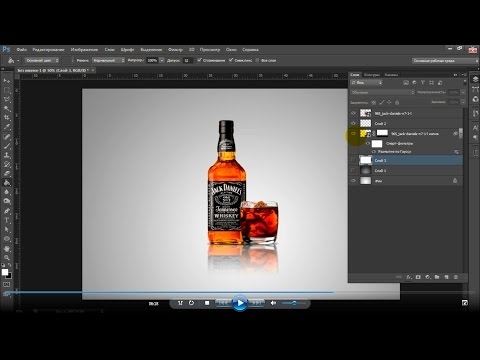 Как сделать отражение текста в фотошопе Как сделать отражение текста в фотошопе