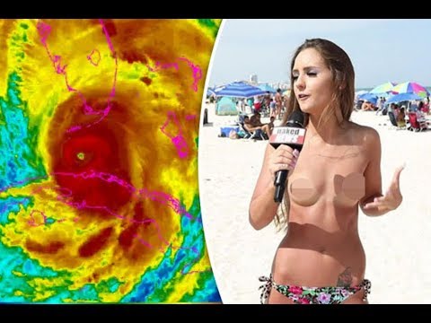 Hurricane Irma Naked News presenter Kylie Morgan goes nude in Miami 