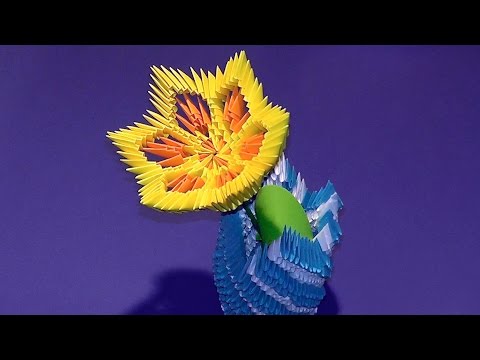 Подарок маме из бумаги оригами видео