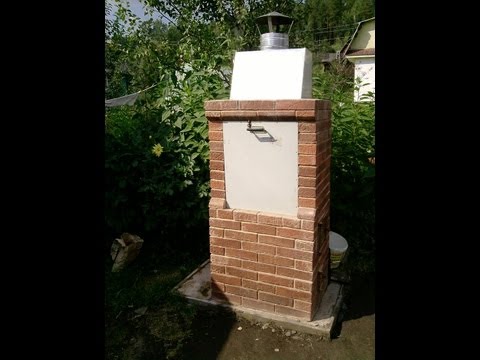 Как изготовить коптильню из кирпича